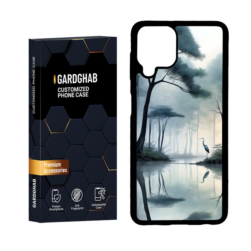 کاور گارد قاب مدل پشت گلس منظره و طبیعت مناسب برای گوشی موبایل سامسونگ Galaxy A22 4G