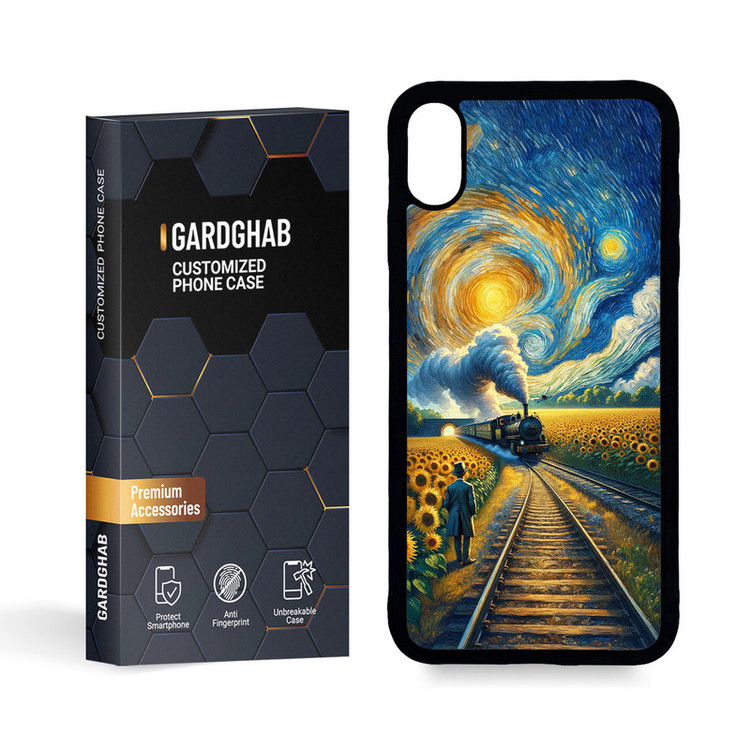 کاور گارد قاب مدل پشت گلس هنری مناسب برای گوشی موبایل اپل iPhone Xs MAX