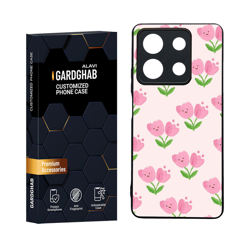 کاور گارد قاب مدل دورژله ای پشت گلس دخترانه مناسب برای گوشی موبایل شیائومی Redmi Note 13 5G