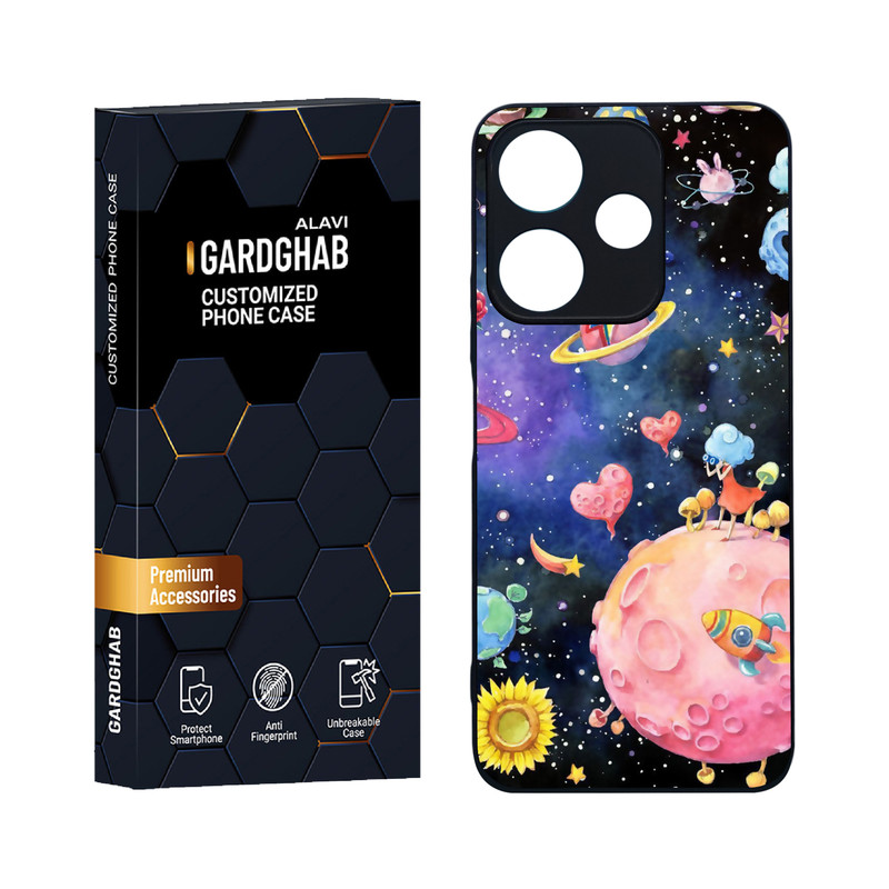 کاور گارد قاب علوی مدل دورژله ای فانتزی مناسب برای گوشی موبایل شیائومی Redmi 13 4G / 5G