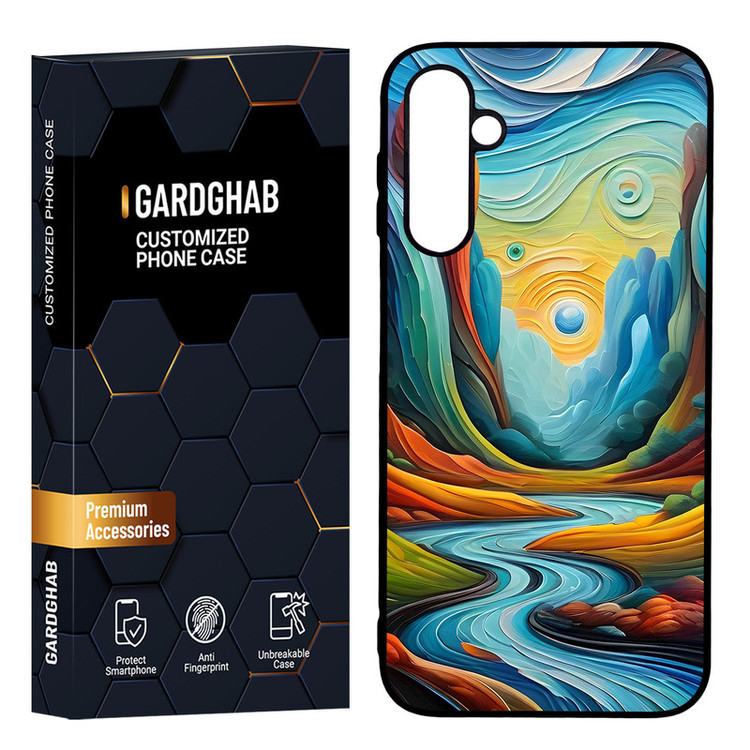کاور گارد قاب مدل پشت گلس هنری مناسب برای گوشی موبایل سامسونگ Galaxy A24