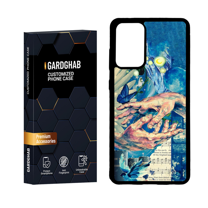 کاور گارد قاب مدل پشت گلس هنری مناسب برای گوشی موبایل سامسونگ Galaxy A72