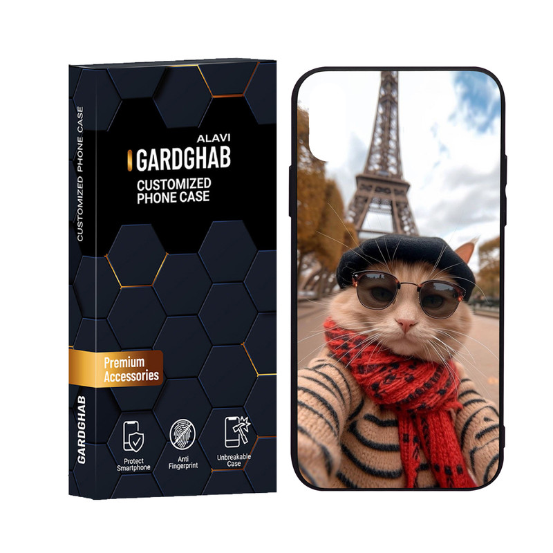 کاور گارد قاب علوی مدل دورژله پشت گلس هنری مناسب برای گوشی موبایل اپل iPhone X / XS