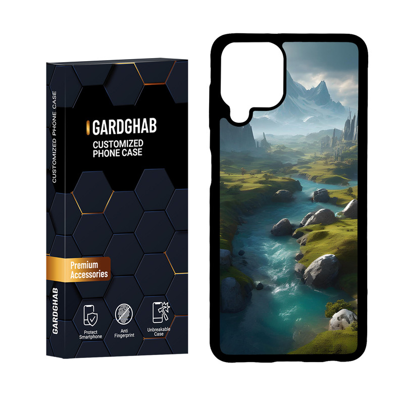 کاور گارد قاب مدل پشت گلس هنری مناسب برای گوشی موبایل سامسونگ Galaxy A22 4G