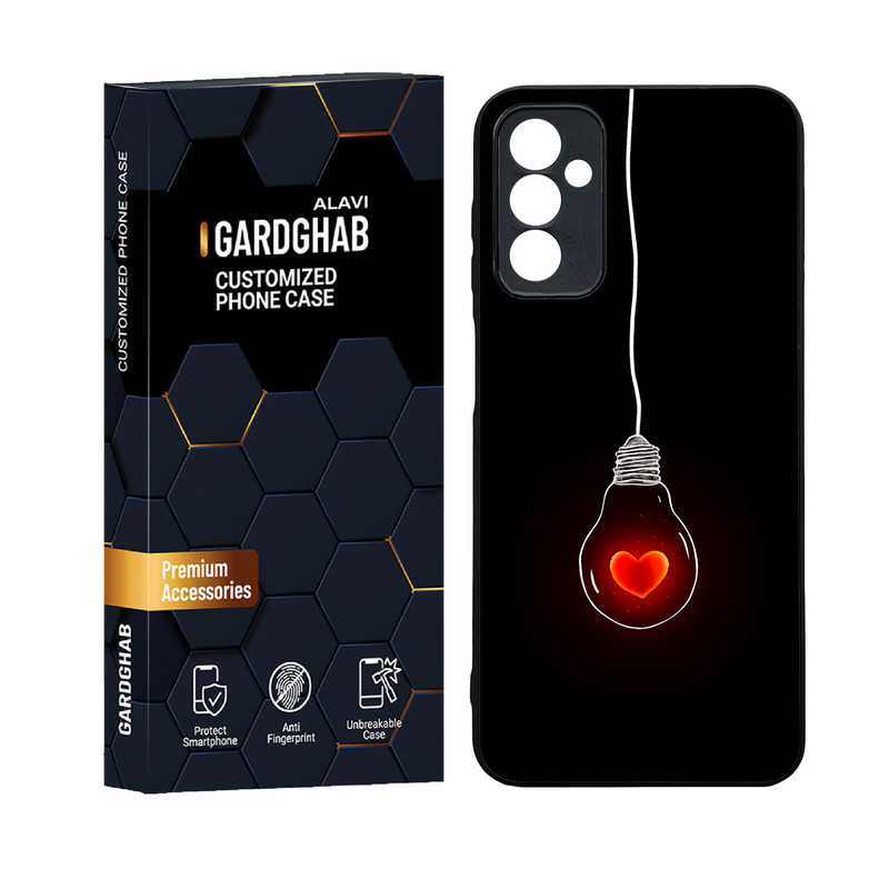 کاور گارد قاب علوی مدل دورژله ای پشت گلس عاشقانه مناسب برای گوشی موبایل سامسونگ Galaxy M13 4G